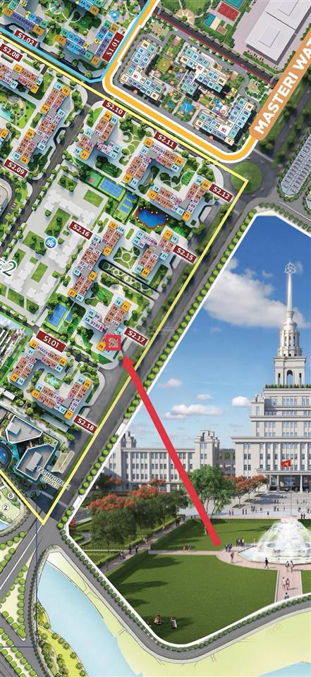 View thẳng vinuni 2n1wc sapphire, sổ sẵn, full nội thất tầng trung tại vinhomes ocean park