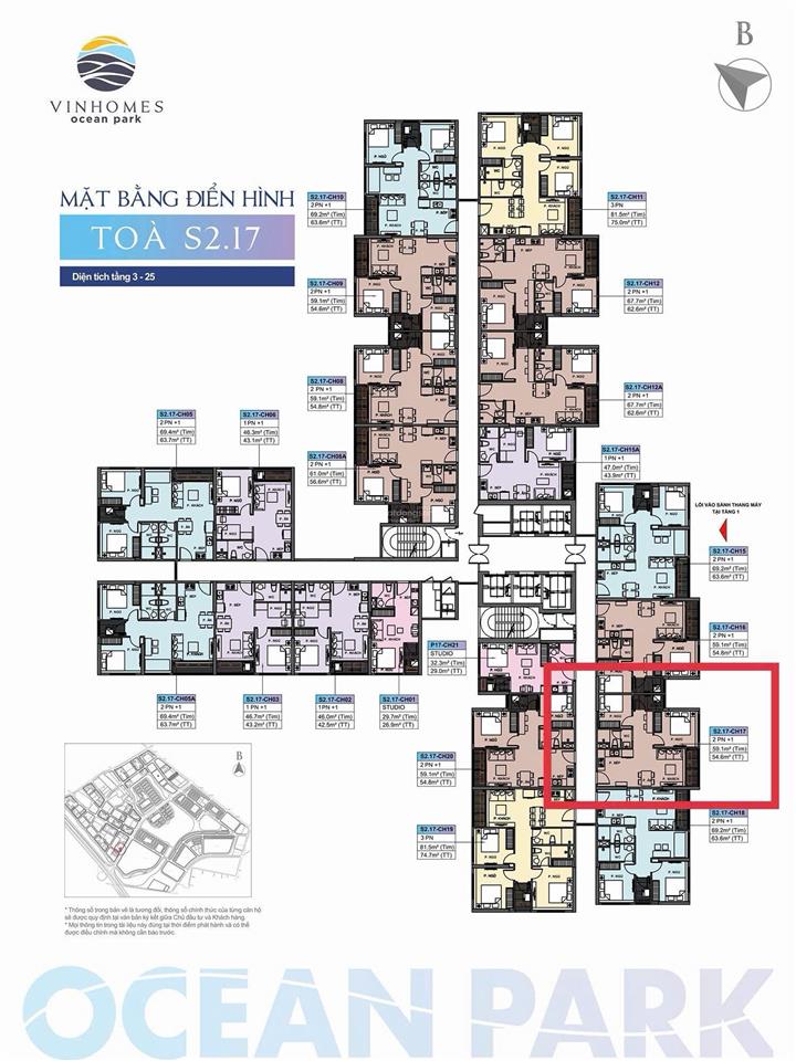 View thẳng vinuni 2n1wc sapphire, sổ sẵn, full nội thất tầng trung tại vinhomes ocean park