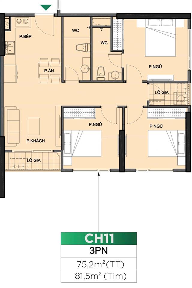 Bán gấp căn góc 3pn rainbow giá tốt nhà mới nhận từ cđt tại vinhomes grand park