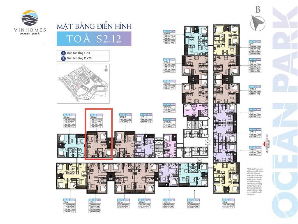 Rẻ hơn thị trường 50100tr, giỏ hàng 2pn từ 59tr/m2 full nội thất tại vinhomes ocean park bao phí
