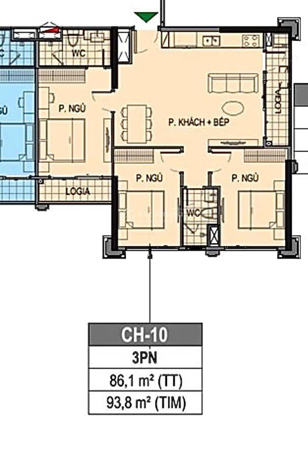 Nổi bật! bán căn 3pn góc 86.1m2 view bể bơi nội khu, giá tốt tại the paris  vinhomes ocean park