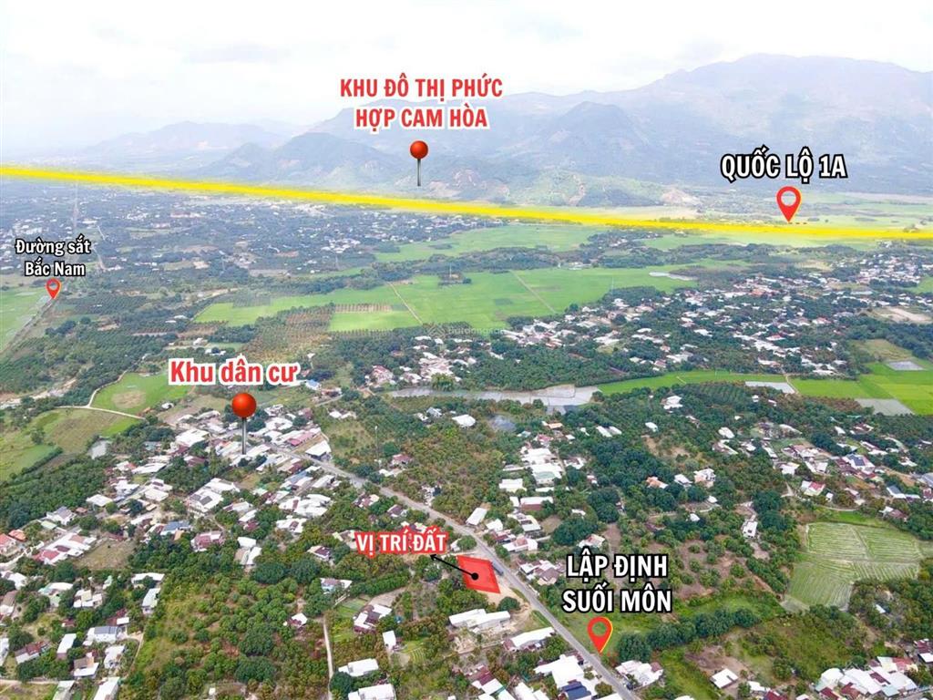 Bán đất mặt đường lập định suối môn, cam lâm | chia 10 lô | đất dòng tiền sát quy hoạch