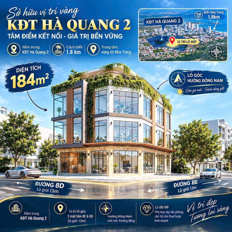 Lô góc hà quang 2 đối diện công viên | 75triệu/m2