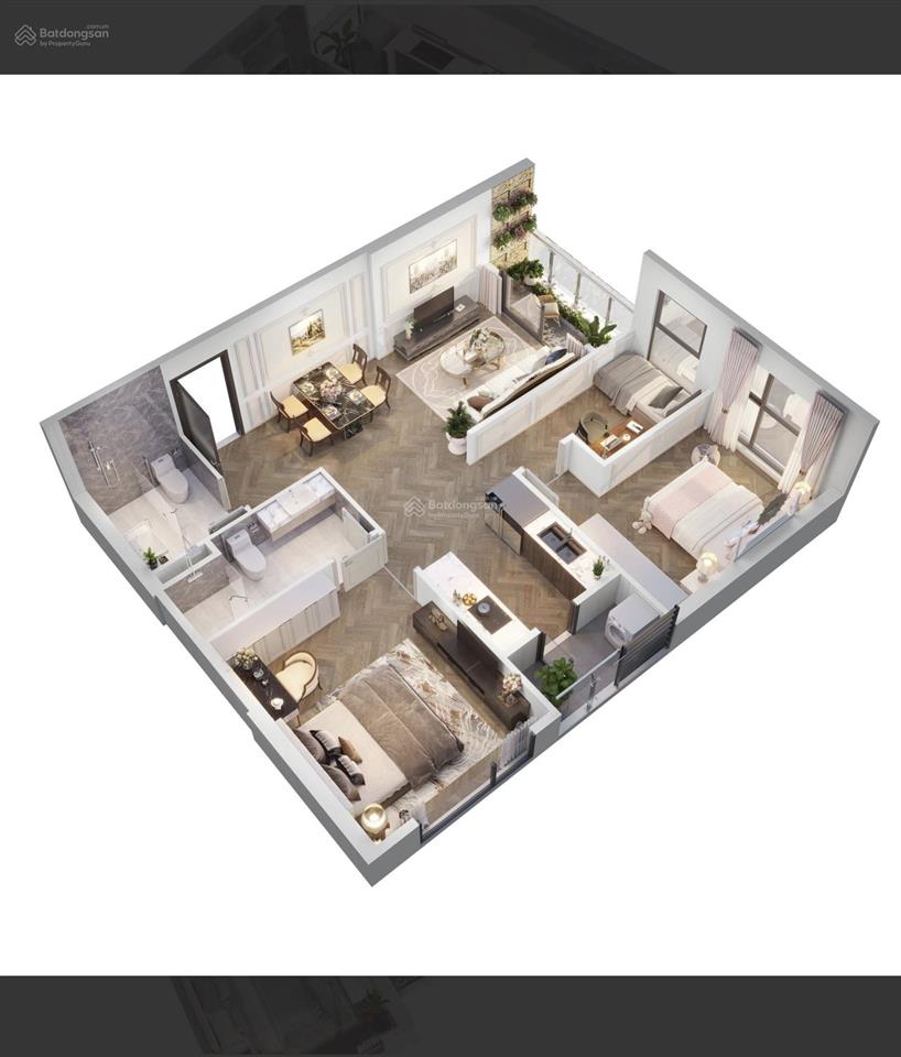 Căn góc 2pn+1 dt 77m2 5.3x tỷ bp, tầng trung, the paris  vinhomes ocean park, /zl  0822 687 ***