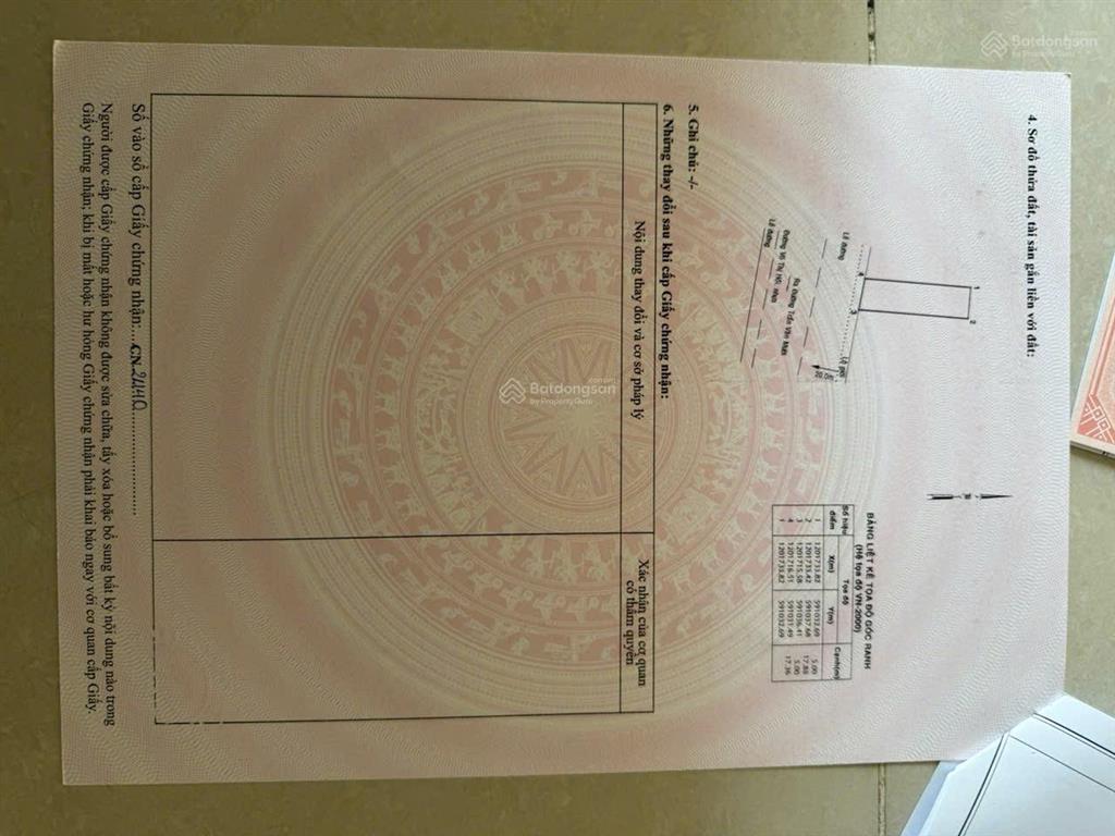 Bán lô đất mặt tiền đường võ thị hồi vi trí đẹp kinh doanh buôn bán