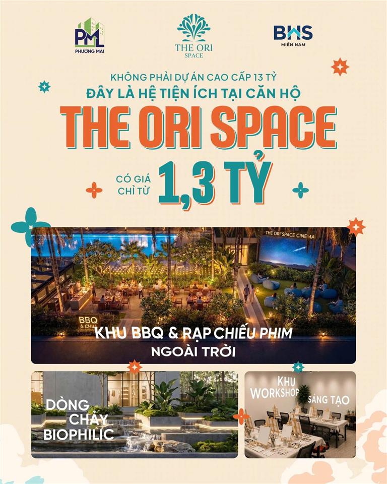 Chỉ từ 130 triệu sở hữu ngay căn hộ 2pn với chuỗi tiện ích cao cấp tại the ori space