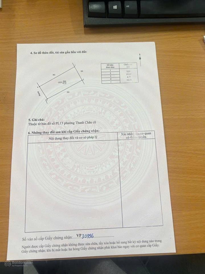 Bán gấp nhà mặt phố 4,7m tại thanh châu, phủ lý, hà nam, 3,5 tỷ, 61m2