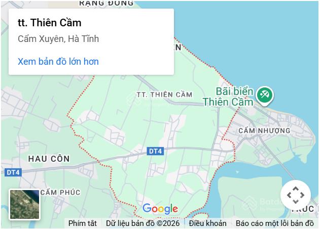 Cần bán đất chính chủ 1,42ha nằm ở đường quốc gia ven biển, khu du lịch biển thiên cầm, hà tĩnh