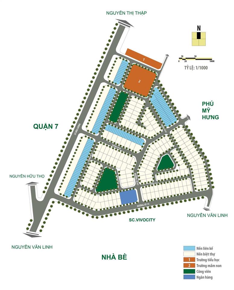 Chính chủ bán đất biệt thự sadeco vivo city q. 7, dt 12.5x20m (250m2) giá đầu tư 26,3 tỷ, sổ hồng