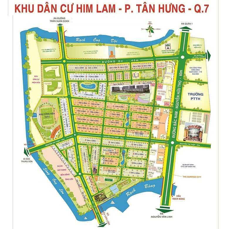 Bán nhanh lô đất biệt thự 10x20m, giá 36 tỷ rẻ nhất khu đô thị him lam quận 7.  0909 127 ***