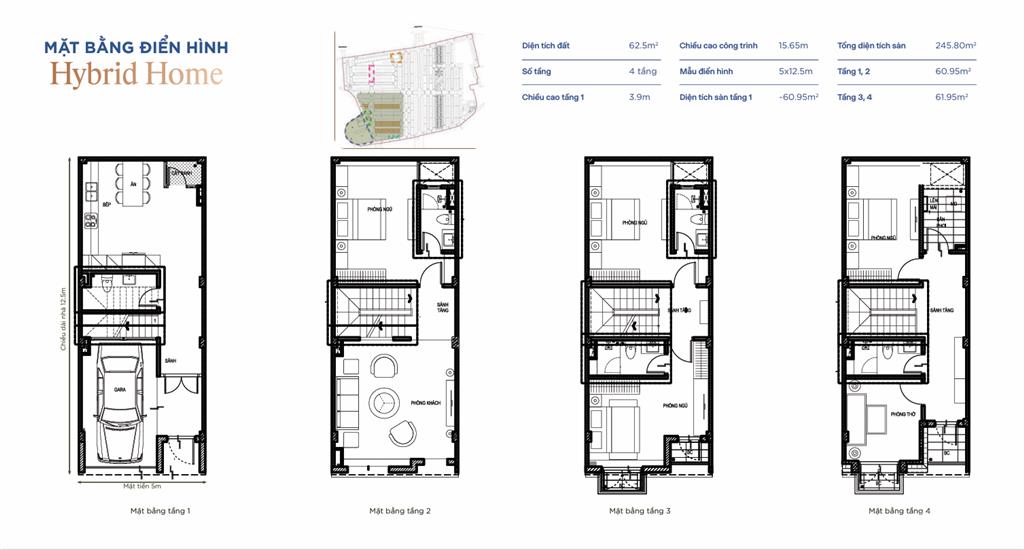 Giá hời dự án! nhà 4 tầng vlasta, trung tâm núi đèo, giá đất chỉ 40tr/m2