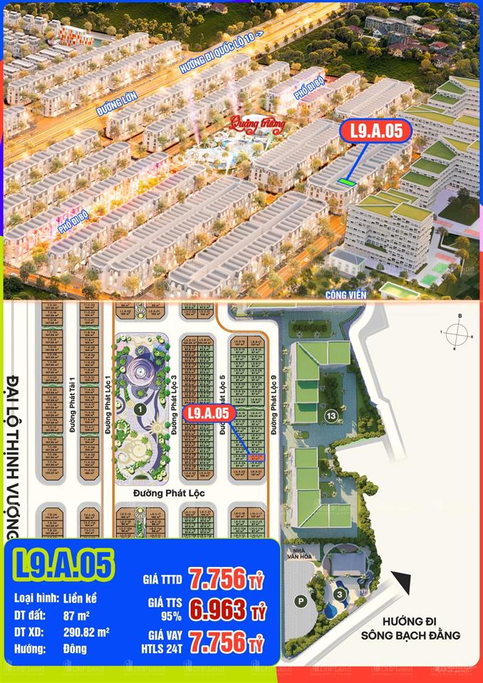 Bán căn 4 tầng, sát quảng trường ánh sáng! mặt tiền 6m lõi phát lộc vlasta, cực vip kinh doanh.