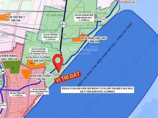 0833 938 *** bán đất mặt biển hải xuân, full thổ cư, 100m2 giá chỉ 1.3 tỷ tiềm năng tăng x2 x3