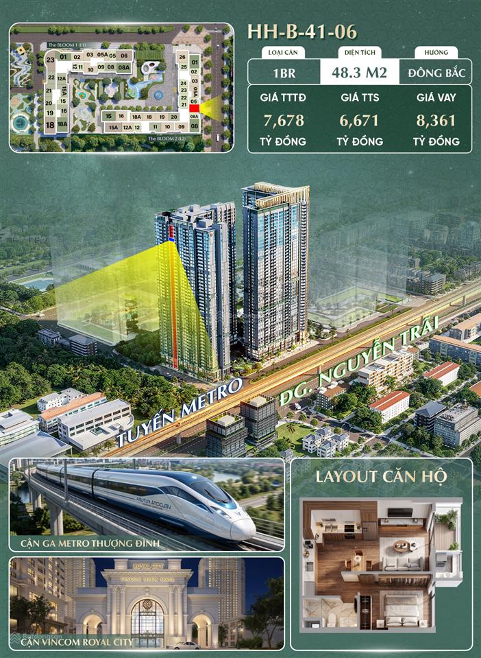 0833 938 *** hanoi seasons garden, căn 48,3m2, 1pn, hàng hiếm tại đẹp xuất sắc vốn chỉ từ 1.73 tỷ