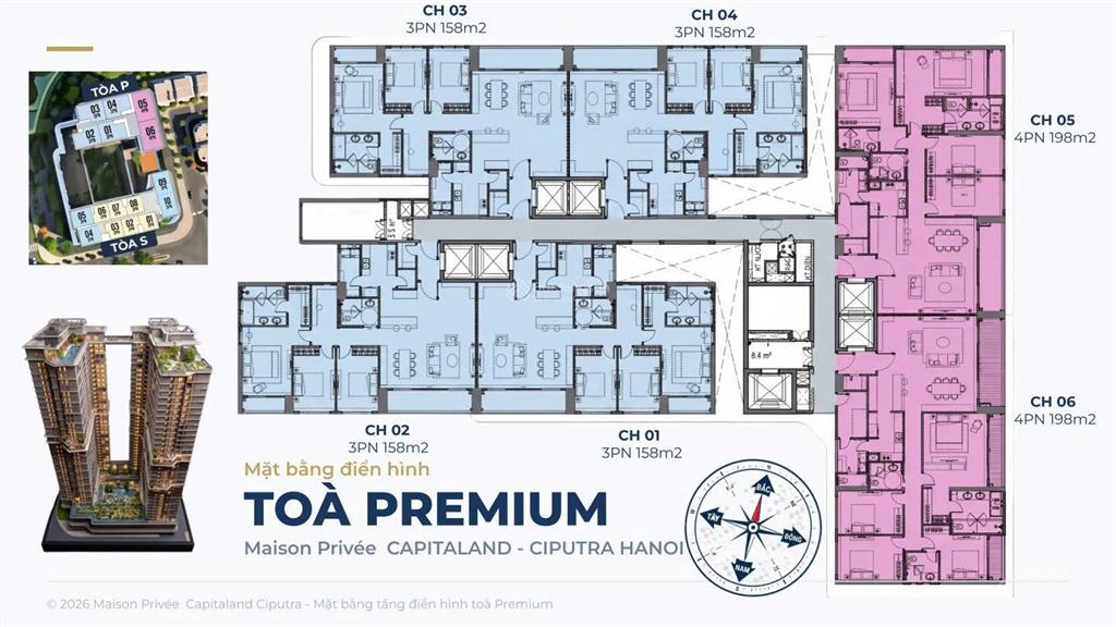 0833 938 *** biểu tượng sống thượng lưu tại tây hồ căn hộ 2pn+ maison privée |capitaland| 98m2