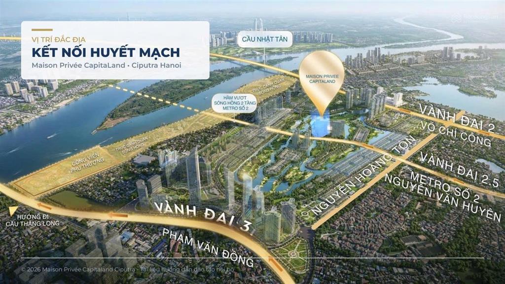 0833 938 *** biểu tượng sống thượng lưu tại tây hồ căn hộ 2pn+ maison privée |capitaland| 98m2