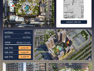 0833 938 *** bán căn 1pn + imperia sky park 44,02m2 view bể bơi vô cực giá chỉ từ 3,737 tỷ