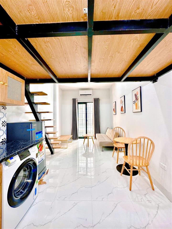 Siêu phẩm ccmn 30m2 gác xép full đồ. máy giặt riêng, ban công tại giáp nhất