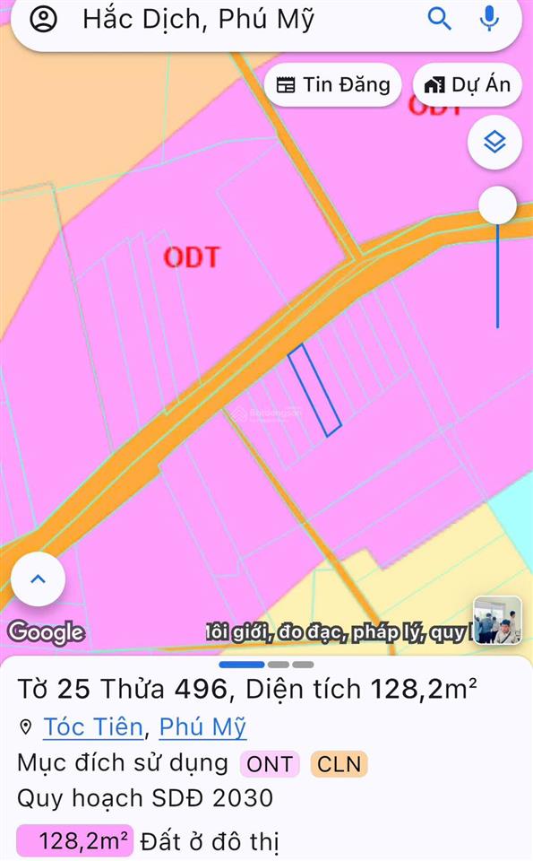 Chính chủ bán gấp nền đất phú mỹ mặt tiền đường lớn trải dài 5m x 25m giá 1,6 tỷ