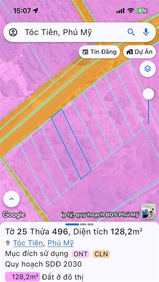 Chính chủ bán gấp nền đất phú mỹ mặt tiền đường lớn trải dài 5m x 25m giá 1,6 tỷ