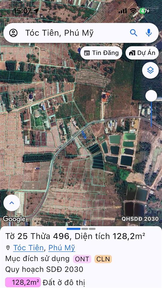 Chính chủ bán gấp nền đất phú mỹ mặt tiền đường lớn trải dài 5m x 25m giá 1,6 tỷ