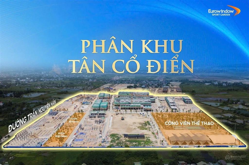 Bán liền kề tân cổ điển 120m2 eurowindow sport garden vinh, chỉ 7.7 tỷ, vay 70%