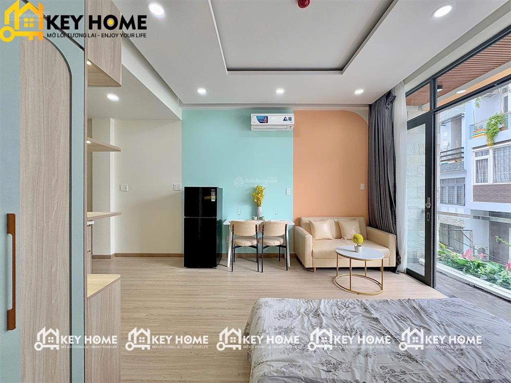 Studio ban công full nội thất rộng 30m² ngay trục đường quang trung