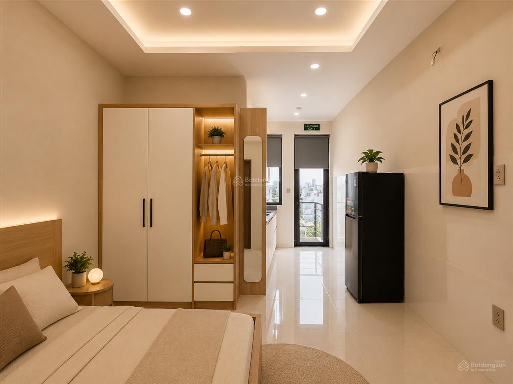 Cho thuê căn hộ chung cư studio ban công thoáng mát ngay gần mescedes quang trung  etow cộng hoà