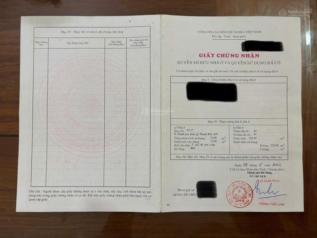 Bán nhà riêng tại k32/14, đường thanh tân, 20 tỷ, 222.4m2, view đẹp, giá tốt. có thể thương lượng