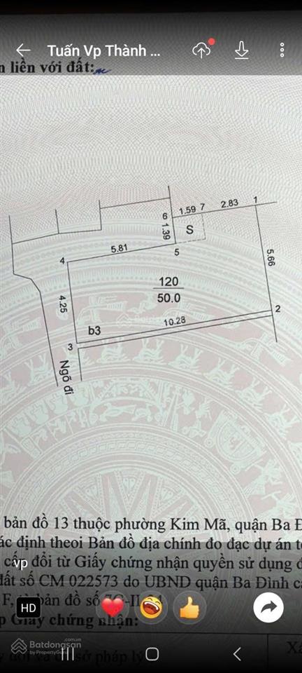 Bán gấp nhà riêng tại phố kim mã, 17 tỷ, 50m², 4.3m mặt tiền hấp dẫn!