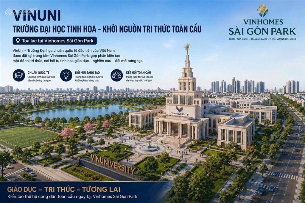 Siêu đô thị khu tây vinhomes sai gon park  hóc môn, ck lên đến 28%, hỗ trợ nh 0%/36 tháng
