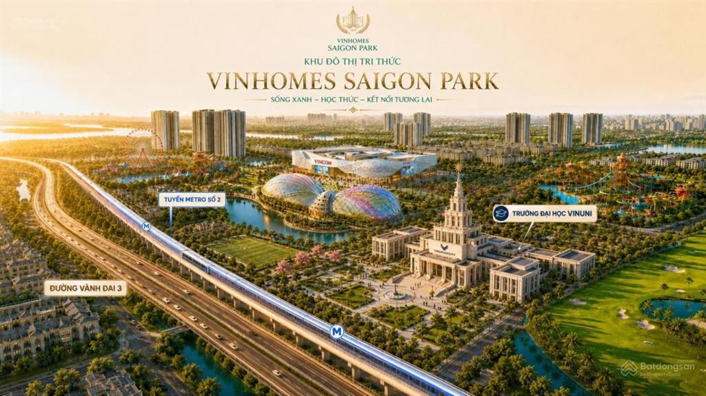 Siêu đô thị khu tây vinhomes sai gon park  hóc môn, ck lên đến 28%, hỗ trợ nh 0%/36 tháng