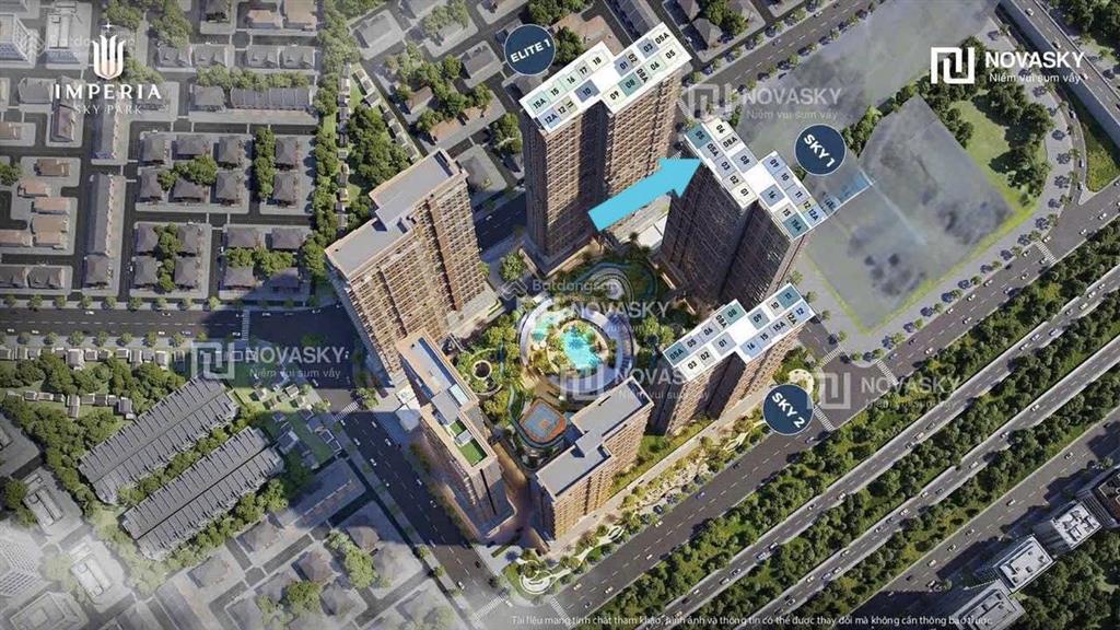 Bảng hàng imperia sky park (căn studio, 1pn, 2pn, 3pn) toà s1,s2, sky elite