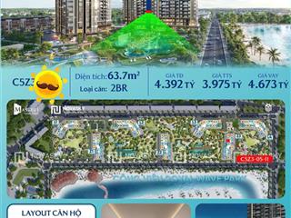 2pn dự án masterise, 3.9 tỷ view hồ, hỗ trợ lãi suất 5 năm