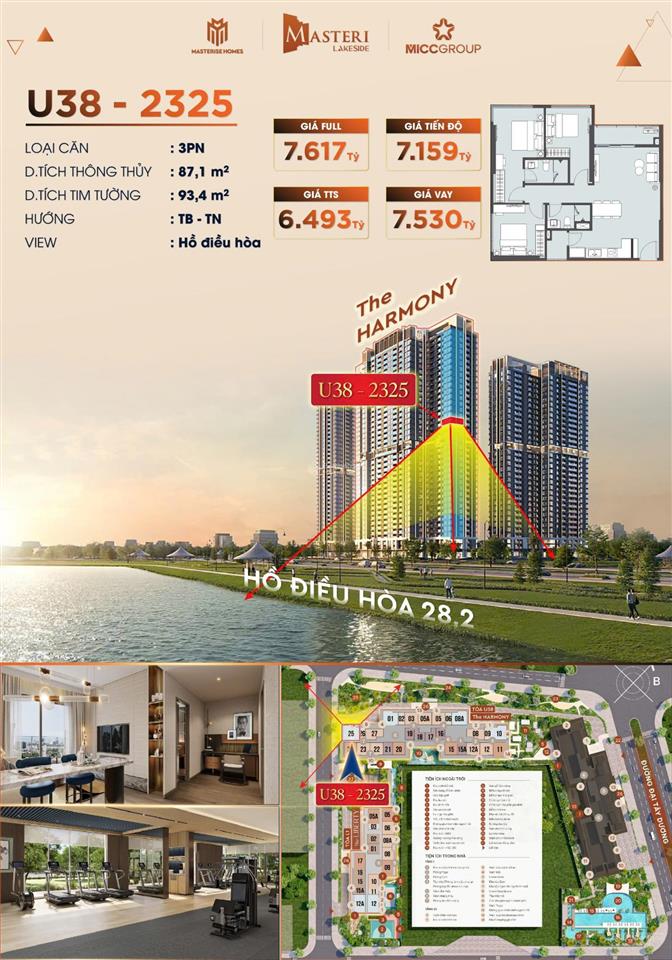 Chủ nhà cần tiền bán gấp căn 3pn, cắt lỗ 1 tỷ, masteri lakeside, giá 6 tỷ, hỗ trợ vay ngân hàng