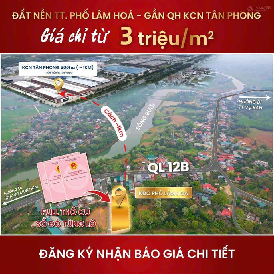 Chỉ 450 triệu sở hữu ngay lô đất full thổ cư, sẵn sổ đỏ, công chứng sang tên ngay tại lạc sơn