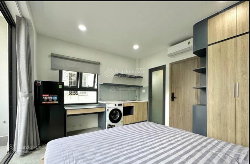 Cho thuê căn hộ quận 4 gần đh luật, cầu ông lãnh, đầy đủ nội thất, 1 phòng ngủ ban công, máy giặt