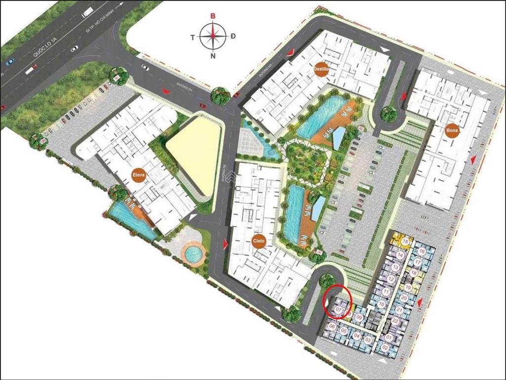 Chính chủ bán gấp căn hộ destino centro 2 phòng ngủ  1 wc diện tích 51m2, giá 1tỷ5 bớt lộc