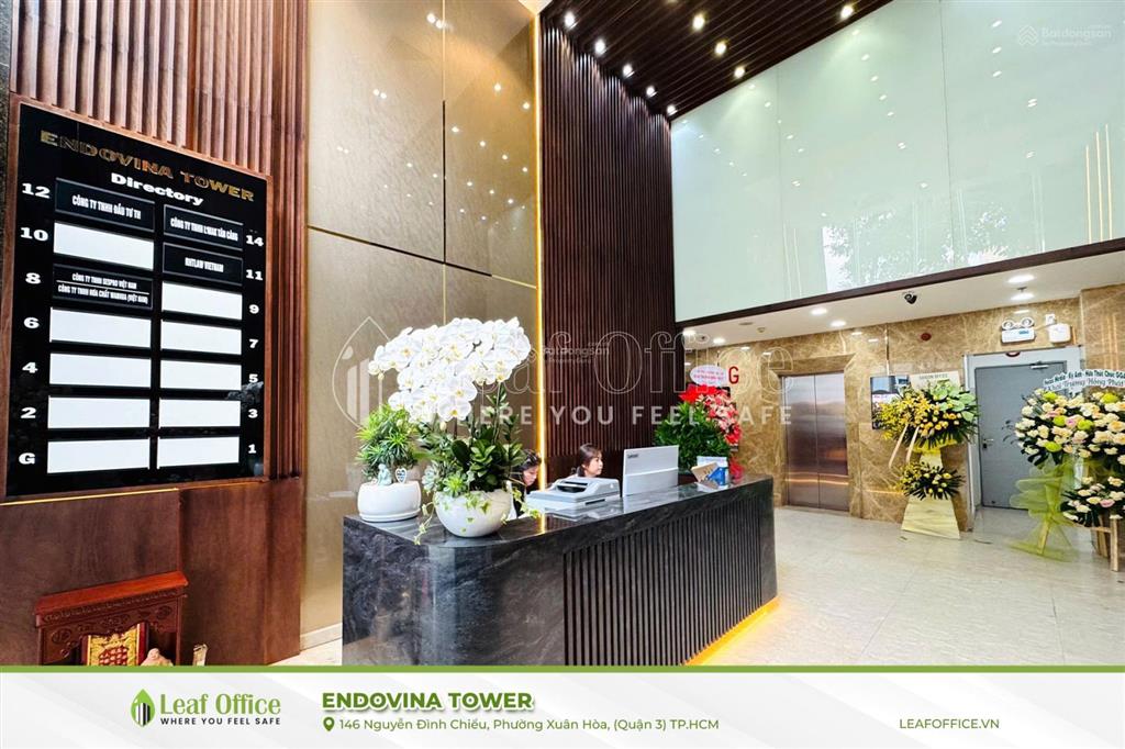 Cho thuê văn phòng tòa nhà endovina 146 nguyễn đình chiểu q3, dt đẹp, giá tốt chỉ 580k/m2/tháng