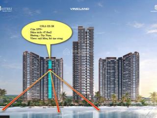 Bán 1n + đẹp nhất masteri grand coast tầng trung, view vip biển hồ tạo sóng, ân hạn 3 năm, lãi 0%