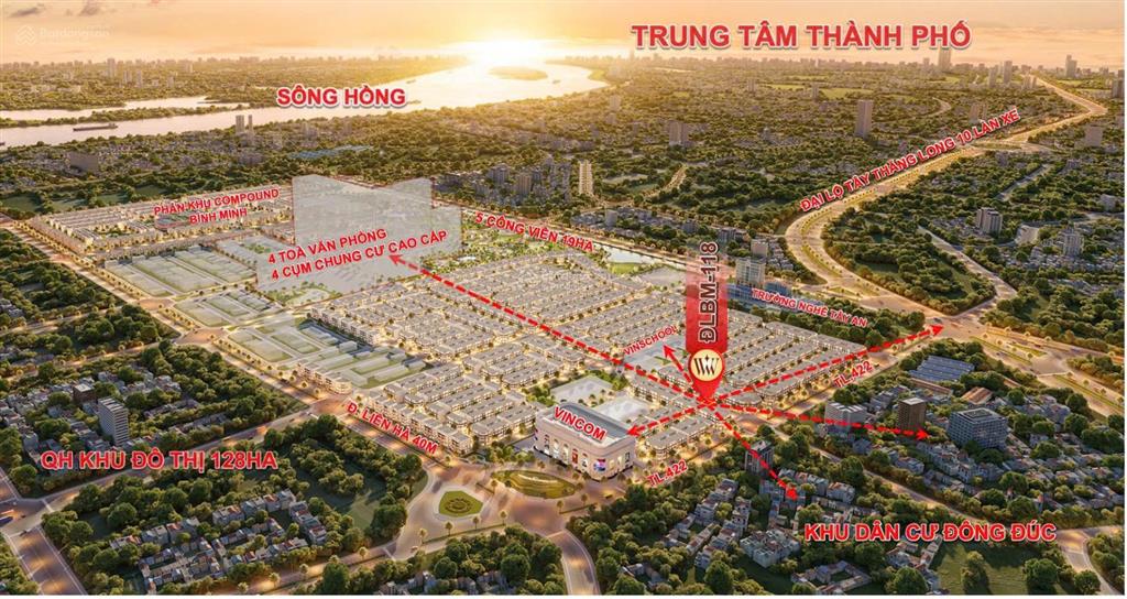 Shop đại lộ ban mai vinhomes wonder city đan phượng hà nội gần công viên trực tiếp cđt vin