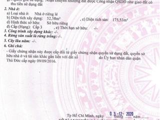 Bán nhà 60m có sẵn 56m thổ cư ngang 4m giá 9.5 tỷ tại đường số 4 phường tam bình (bình chiểu cũ)