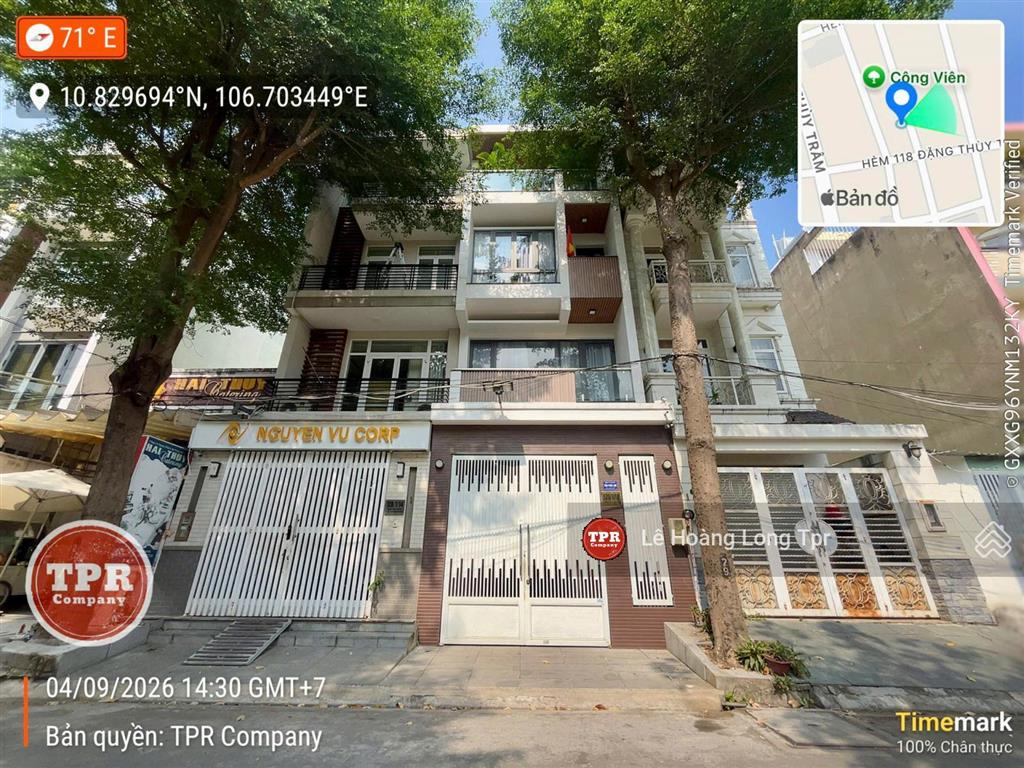 Nhà đẹp hầm + 4 tầng công viên đặng thùy trâm, vị trí thanh khoản cực cao. 4,5x22m vuông vức 15,7tỷ
