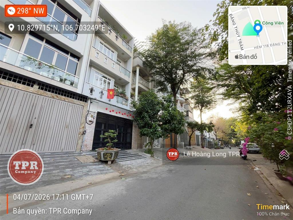 Nhà đẹp hầm + 4 tầng công viên đặng thùy trâm, vị trí thanh khoản cực cao. 4,5x22m vuông vức 15,7tỷ