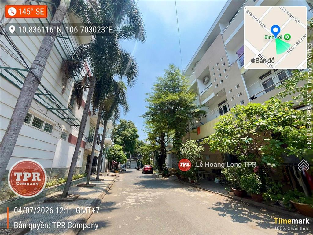 Nhà 5 tầng, xe hơi ngủ nhà đường bình lợi  đặng thùy trâm. dt 5,5x23,5m ~ 128m2. khu biệt thự vip