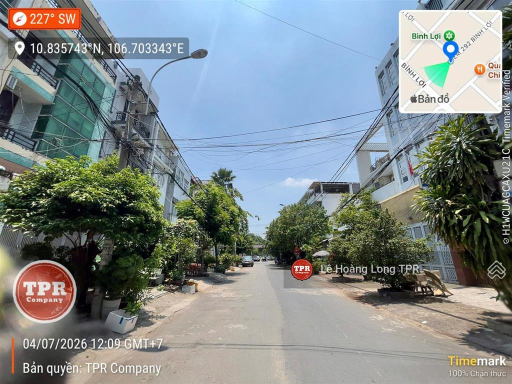 Nhà 5 tầng, xe hơi ngủ nhà đường bình lợi  đặng thùy trâm. dt 5,5x23,5m ~ 128m2. khu biệt thự vip