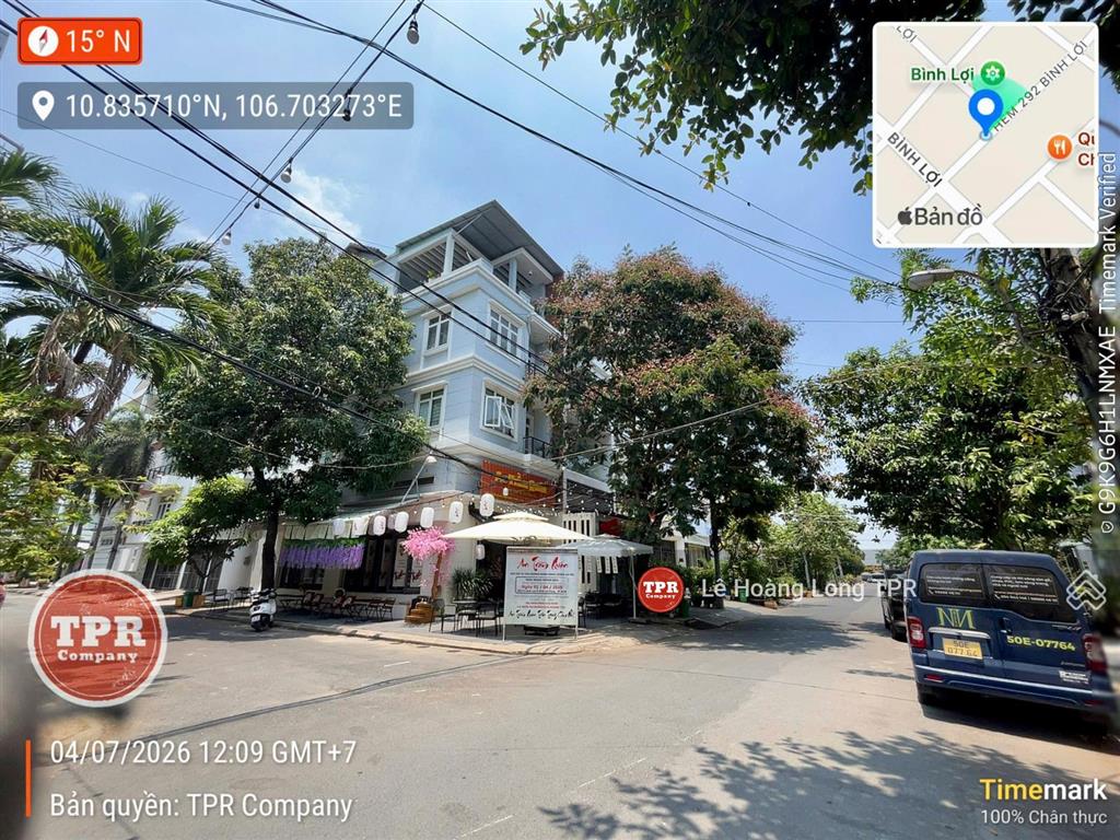 Nhà 5 tầng, xe hơi ngủ nhà đường bình lợi  đặng thùy trâm. dt 5,5x23,5m ~ 128m2. khu biệt thự vip