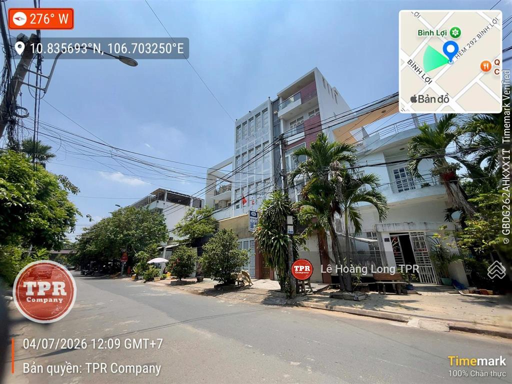 Nhà 5 tầng, xe hơi ngủ nhà đường bình lợi  đặng thùy trâm. dt 5,5x23,5m ~ 128m2. khu biệt thự vip