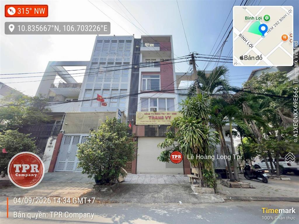 Nhà 5 tầng, xe hơi ngủ nhà đường bình lợi  đặng thùy trâm. dt 5,5x23,5m ~ 128m2. khu biệt thự vip