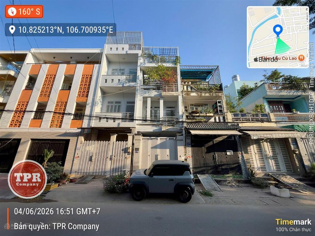 Nhà 4 tầng 1/ đặng thùy trâm siêu rẻ. 5x20m vuông vức, hẻm lớn 14m khu đh văn lang chỉ 13,9 tỷ tl